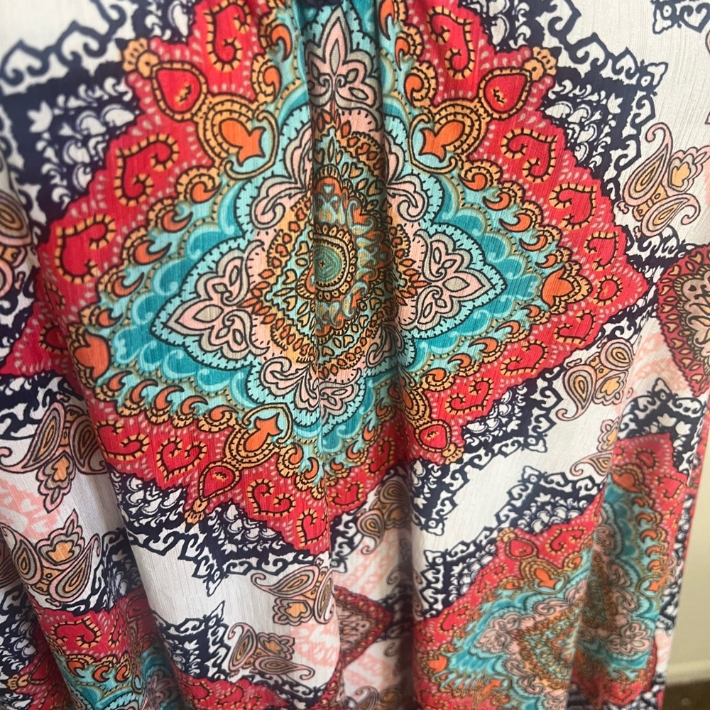 West Kei Multi Color Sleeveless Tunic Blouse Knitted Top Size X-Large - Picture 4 of 10